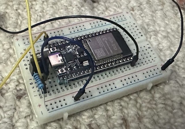 ESP32 on a breadboard