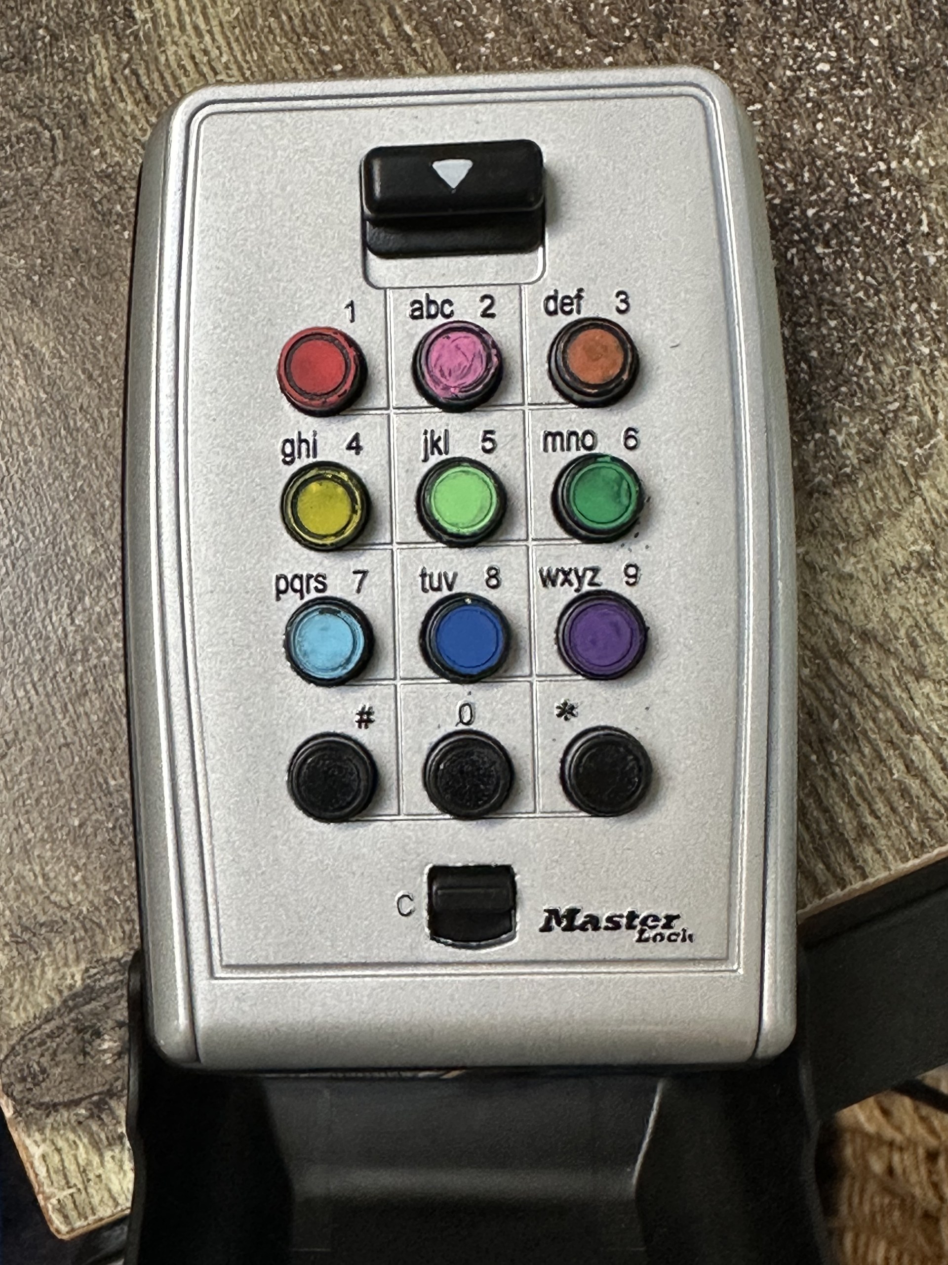 Lockbox with painted keys