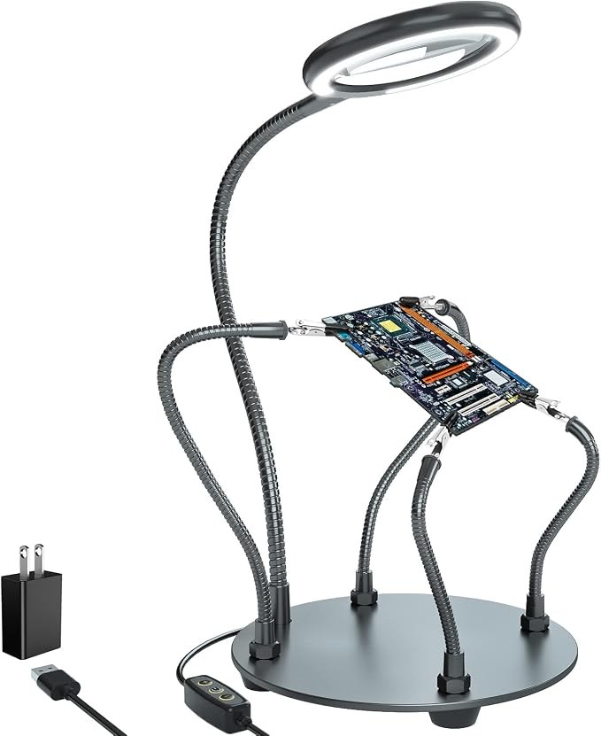Helping hands soldering station